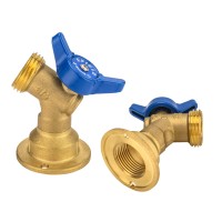 2Pack Efield 14Turn Brass Sillcock Hose Bibb Valve 34 Female Npt Inlet 34 Male Ght Threaded Garden Hose Outletconnec