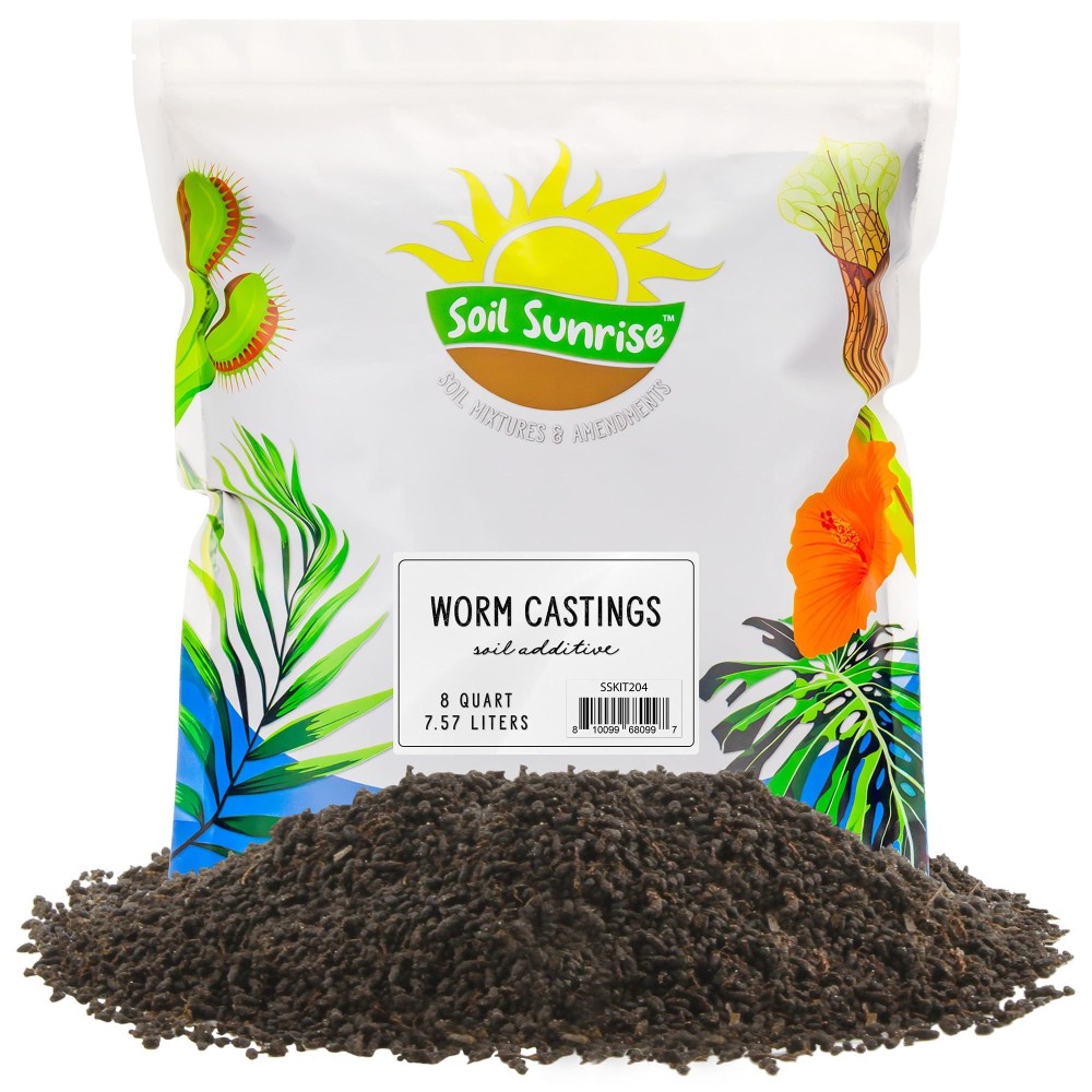 Premium Organic Worm Castings 8 Pounds 8Qt All Natural Soil Additive Soil Builder And Fertilizer