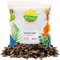 100% Organic Orchid Potting Bark (8 Quarts)  All-Natural Usa-Sourced Pine Bark Orchid Mix Additive