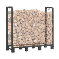 Mr Ironstone 4Ft Firewood Rack Outdoor Indoor Upgraded Heavy Duty Adjustable Fire Wood Rack Holds Up To 2600Lbs Fireplace Log