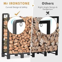 Mr Ironstone 4Ft Firewood Rack Outdoor Indoor Upgraded Heavy Duty Adjustable Fire Wood Rack Holds Up To 2600Lbs Fireplace Log