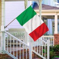 Tnpun Italian Flags Outdoor Italy Flag 3X5 Double Sided Vivid Color National Country Flags Heavy Duty 210D Nylon Cloth With 2 Br