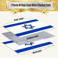 Tnpun Israel Israeli Flag 3X5 Outdoor Double Sided Vivid Color Heavy Duty National Country Flags 210D Nylon Cloth With 2 Brass G