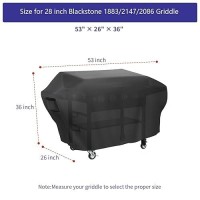 Jungda Grill Cover For Blackstone 1883 Griddle 28 Inch With Hood And Side Shelves Outdoor Waterproof Griddle Cover Fit For Black