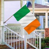 Tnpun Irish Flag 3X5 Outdoor Heavy Duty Ireland Flags Double Sided Vivid Color National Country Flags 210D Nylon Cloth With 2 Br