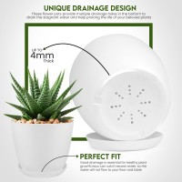 Utopia Home Plant Pots With Drainage 76665348 Inches Home Decor Flower Pots For Indoor Planter Pack Of 5 Plastic Pl