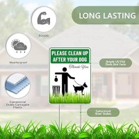 2Pc Clean Up After Your Dog Sign With Stakes 9 Inches By 12 Inches Corrugated Plastic Please Pick Up Your Dog Poop Yard Gra