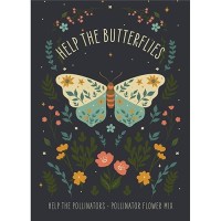 Bentley Seed Co Help Butterflies Help Pollinators 25 Nongmo Noncoated Pollinator Wildflower Seed Packets For Planting