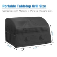 Jungda Grill Cover For Monument Portable Propane Gas Grill Outdoor Waterproof Small Tabletop Grill Cover Heavy Duty Camping Tabl