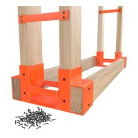 Mr Ironstone Firewood Log Storage Rack Bracket Kit Adjustable Wood Rack Length Based On The Amount Of Wood For Outdoor Indoor