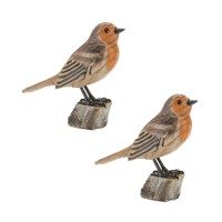 Bird on Stump Set of 2