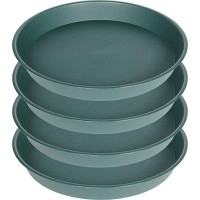 Bleuhome 4 Pack Of 16 17 Inch Plant Saucer 15 Inch Base 23 Depth Heavy Duty Deep Plant Trays For Pots Bird Bath Bowls P