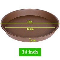 Bleuhome 4 Pack Of 14 Inch Plant Saucer Heavy Duty Round Plant Trays For Pots Bird Bath Bowls Plastic Plant Water Tray Flowe