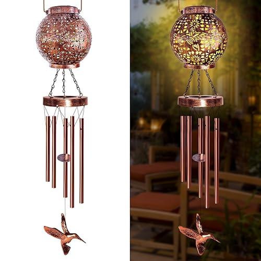 Wind Chimes For Outside 38 Hummingbird Solar Wind Chimes Outdoor Gifts For Mom Hanging Solar Lantern Garden Decor Wind Chime