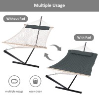 Suncreat Patio Portable Hammock With Stand Gift Box Outdoor Double Hammock With Stand Included Gray Green Drops