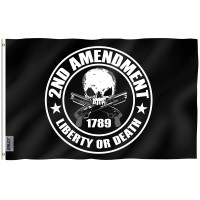 Anley Fly Breeze 3X5 Foot Liberty Or Death 2Nd Amendment 1789 Flag Vivid Color And Fade Proof Canvas Header And Double Stitc