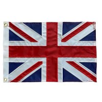 Homissor British Flag 12X18 Union Jack England Boat Flags Embroidered Sewn Stripes United Kingdom 1X15 Uk Flag Heavy Duty Outdo