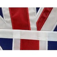 Homissor British Flag 12X18 Union Jack England Boat Flags Embroidered Sewn Stripes United Kingdom 1X15 Uk Flag Heavy Duty Outdo