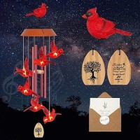 Solar Wind Chimes For Outside Cardinal Wind Chimes Outdoor Gifts For Womenmomgrandma 35 Led Windchimes Outdoor Christmas B