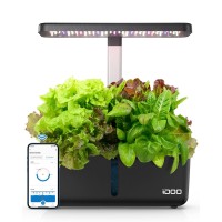 Idoo Wifi Hydroponics Growing System With App Controlled Indoor Herb Garden With Pump Autotimer Smart Garden Led Grow Light