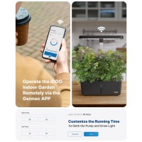 Idoo Wifi Hydroponics Growing System With App Controlled Indoor Herb Garden With Pump Autotimer Smart Garden Led Grow Light