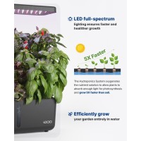 Idoo Wifi Hydroponics Growing System With App Controlled Indoor Herb Garden With Pump Autotimer Smart Garden Led Grow Light