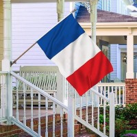 Tnpun French Flag 3X5 Outdoor Double Sided France Flags Vivid Color Heavy Duty 210D Nylon Cloth National Country Flags With 2 Br