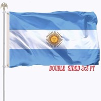 Tnpun Argentina Flag 3X5 Outdoor Double Sided Argentinian Flags Vivid Color Heavy Duty 210D Nylon Cloth With 2 Brass Grommets 4