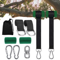 Werfeito Extra Long Tree Swing Straps Holds 2500 Lbs Set Of 2 3Ft10Ft20Ft30Ft Tree Swing Hanging Kit With Tree Protector