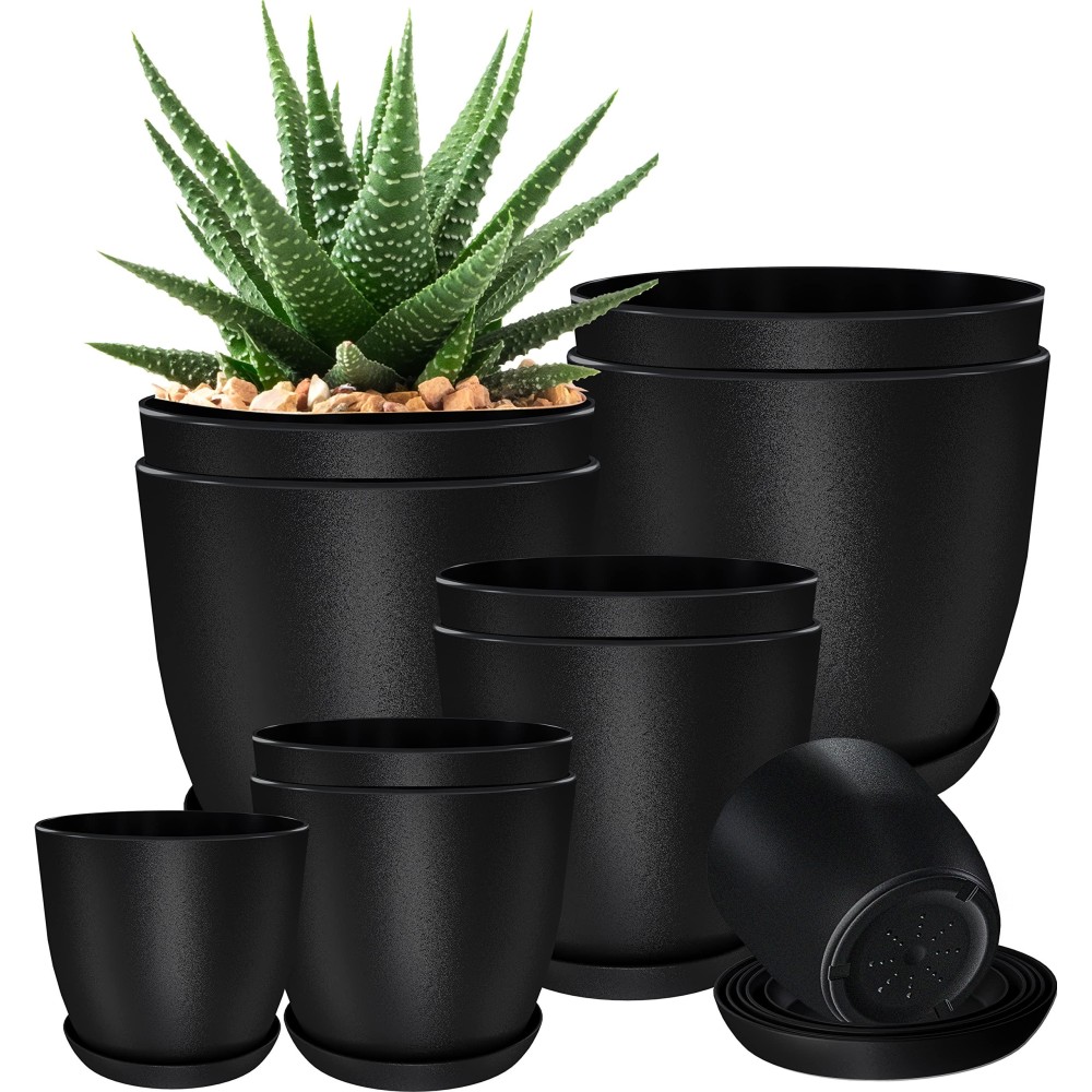 Utopia Home Plant Pots Indoor With Drainage 76665348 Inches Home Decor Flower Pots For Indoor Planter Pack Of 10 Pl