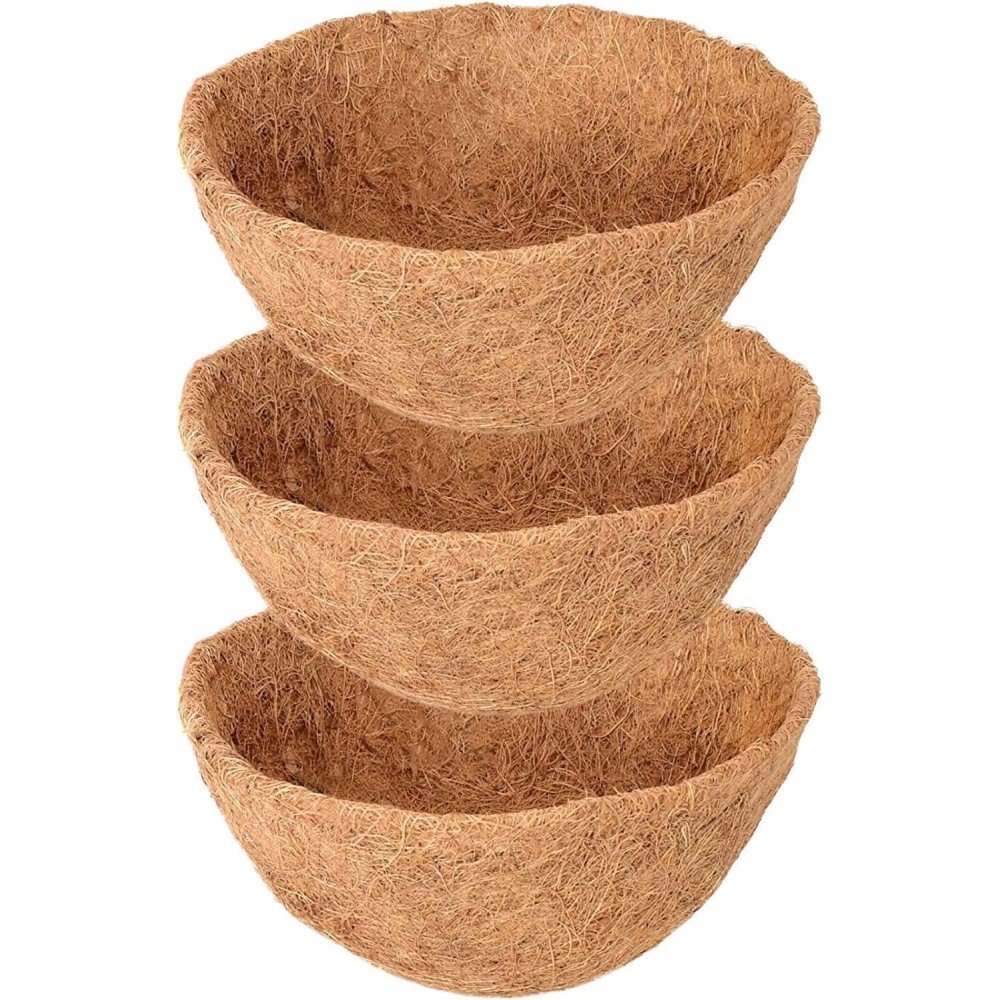 Legigo 3 Pack 18 Inch Hanging Basket Coco Liners Replacement 100 Natural Round Coconut Coco Fiber Planter Basket Liners For Ha