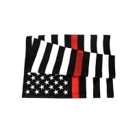 Tnpun Thin Red Line Firefighter Flag 3X5 Embroidered Heavy Duty Red Striped Flags Outdoor Banner Vivid Color With 2 Brass Grommets 4 Rows Of Stitches For Outdoor