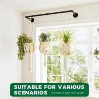 Bamworld Hanging Planters For Indoor Plants Plant Hanger Indoor Hanging Plant Holder Window Plant Shelves Metal Rodpotplant No