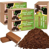 Zeedix 10 Pcs Premium Coco Coir Bricks Compressed Coconut Coir For Plants100 Organic Coco Coir Fiber Potting Soil With Low Ec