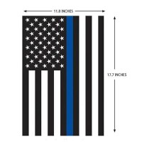 Thin Blue Line Usa Garden Flag 12 X 18 Inches - Polyester Double Sided Printed Small Police Flags For Yard (Flag Only)