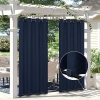 Easygoing Linen Look Outdoor Curtains Waterproof Windproof Porch Curtains Soft Thicken Outdoor Privacy Curtains For Patio Gaz