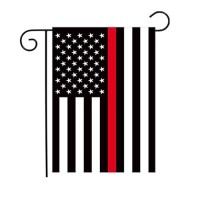 Thin Red Line Usa Garden Flag 12 X 18 Inches - Polyester Double Sided Printed Small Fire Department Firefighter Flags For Yard (Flag Only)