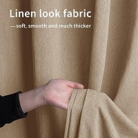 Easygoing Linen Look Outdoor Curtains Waterproof Windproof Porch Curtains Soft Thicken Outdoor Privacy Curtains For Patio Gaz