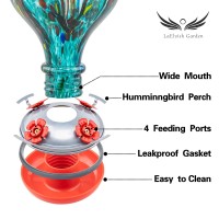 Laelvish Garden Gifts For Mom Mothers Day Hummingbird Feeders For Outdoors Hanging 32Oz Glass Hummingbird Feeder With Ant Moat