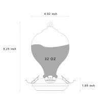 Laelvish Garden Gifts For Mom Mothers Day Hummingbird Feeders For Outdoors Hanging 32Oz Glass Hummingbird Feeder With Ant Moat