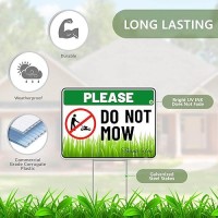 2Pc Do Not Mow Sign With Stake 12 Inches By 9 Inches Corrugated Plastic No Mow May Yard Sign For Lawn