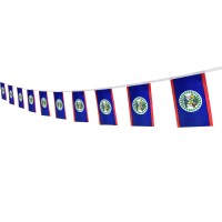 Belize Flag Belizean Flag 100Feet76Pcs National Country World Pennant Flags Banner Party Decorations Supplies For Bar Indoor An