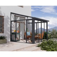 Palram Canopia Sanremo 10 Ft X 10 Ft Patio Enclosure Gray Enclosed Extra Room Protected From Weather And Bugfree Diy Ins