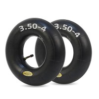 Gicool 4103504 Replacement Inner Tube 2 Pack With Tr87 Bent Valve Stem Heavy Duty For 10 Tires Hand Truck Garden Util