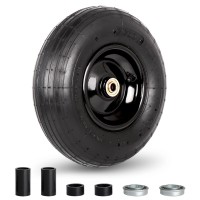 Gicool 4006 Tire And Wheel 13 Wheelbarrow Pneumatic Tire 58 34 Bearings 1756 Centered Hub Sealed Bearings For