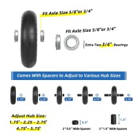 Gicool 4006 Tire And Wheel 13 Wheelbarrow Pneumatic Tire 58 34 Bearings 1756 Centered Hub Sealed Bearings For