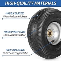 Gicool 10 Tire And Wheel 2 Pack 4103504 Pneumatic Tire With 225 Offset Hub 58 Axle Bore Hole Sealed Bearings Fo