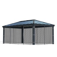 Palram Canopia 12 Ft X 20 Ft Netting Set For Dallas 12X20 Gazebo Screens To Provide A Bugfree Outdoor Space With Unblocked