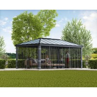 Palram Canopia 12 Ft X 20 Ft Netting Set For Dallas 12X20 Gazebo Screens To Provide A Bugfree Outdoor Space With Unblocked