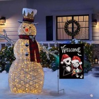 Nightmare Before Christmas Garden Flag 12 X 18 Inches Double Sided Halloween Welcome Flag Merry Christmas Yard Flags Durable B